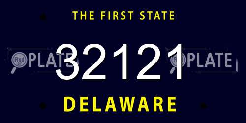 32121 Delaware License Plate