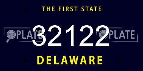 32122 Delaware License Plate