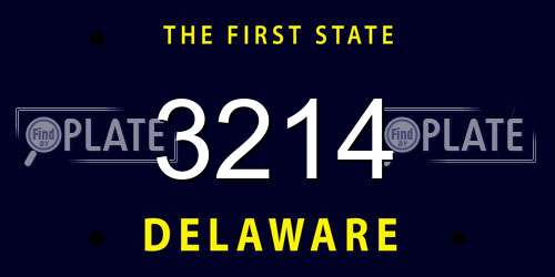 3214 Delaware License Plate
