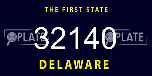 32140 Delaware License Plate