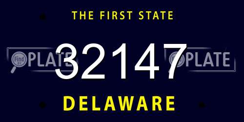 32147 Delaware License Plate