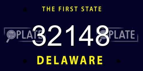 32148 Delaware License Plate