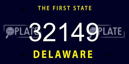 32149 Delaware License Plate