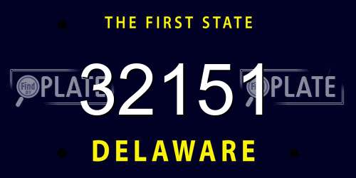 32151 Delaware License Plate