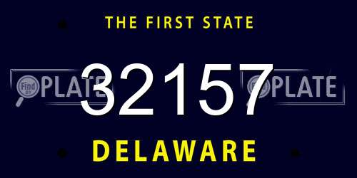 32157 Delaware License Plate