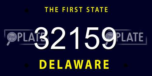 32159 Delaware License Plate