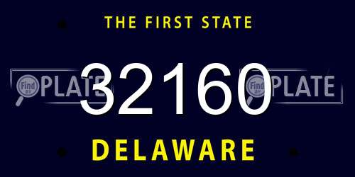 32160 Delaware License Plate