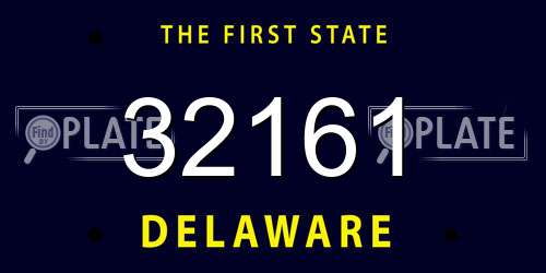32161 Delaware License Plate