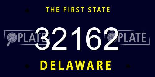 32162 Delaware License Plate