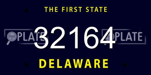 32164 Delaware License Plate