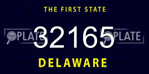 32165 Delaware License Plate