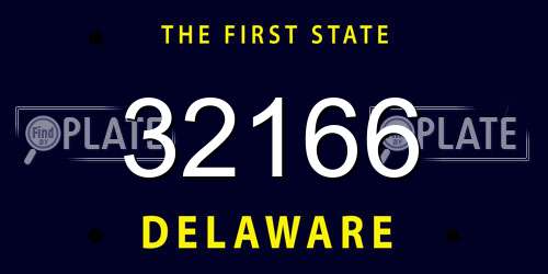 32166 Delaware License Plate