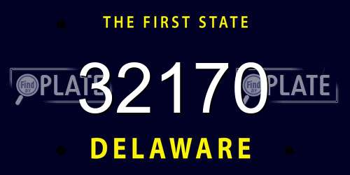 32170 Delaware License Plate
