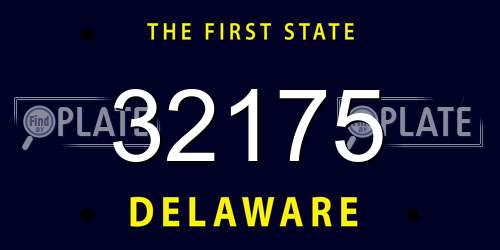 32175 Delaware License Plate
