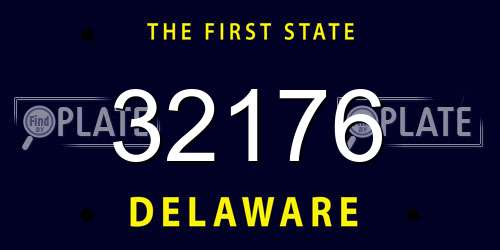 32176 Delaware License Plate