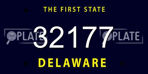 32177 Delaware License Plate