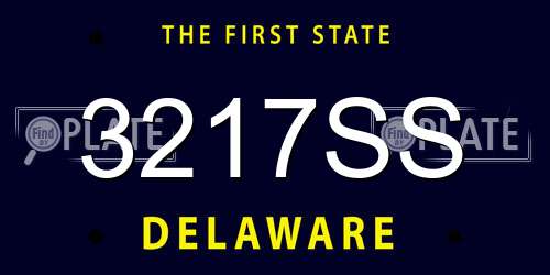 3217SS Delaware License Plate