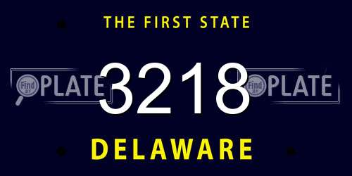 3218 Delaware License Plate
