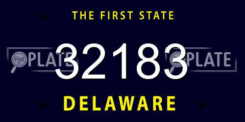 32183 Delaware License Plate