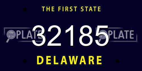 32185 Delaware License Plate