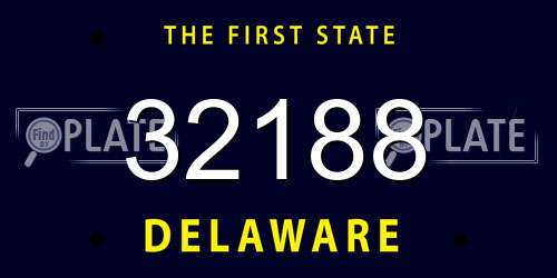 32188 Delaware License Plate