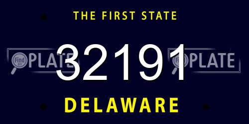 32191 Delaware License Plate