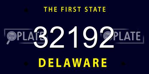 32192 Delaware License Plate