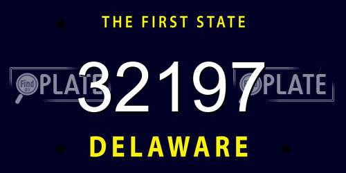 32197 Delaware License Plate