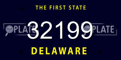 32199 Delaware License Plate