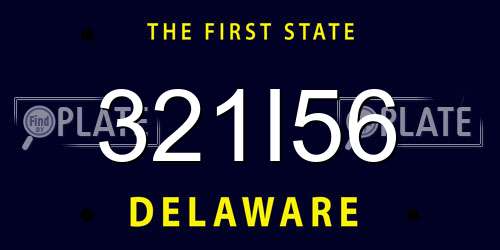 321I56 Delaware License Plate
