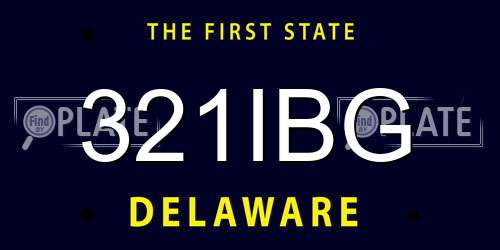 321IBG Delaware License Plate
