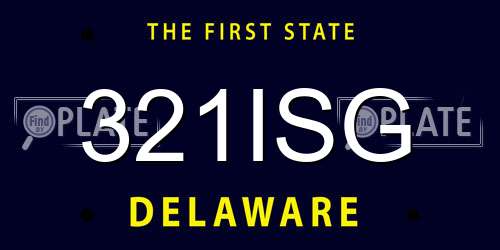 321ISG Delaware License Plate