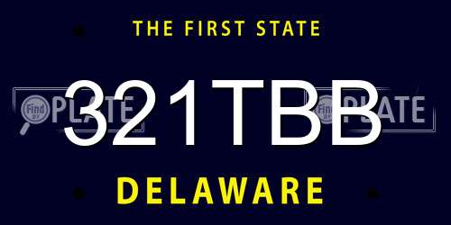 321TBB Delaware License Plate