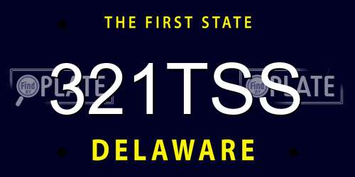 321TSS Delaware License Plate