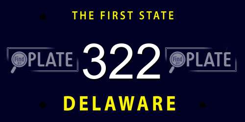 322 Delaware License Plate