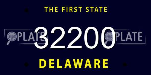 32200 Delaware License Plate