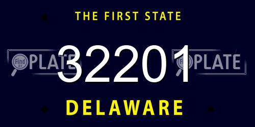 32201 Delaware License Plate