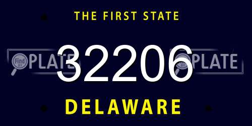 32206 Delaware License Plate