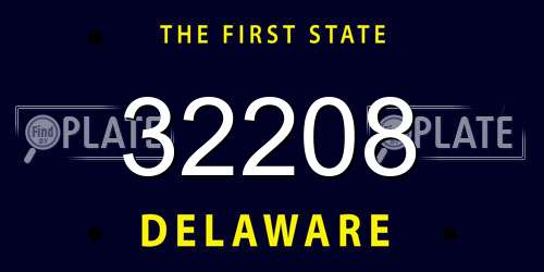 32208 Delaware License Plate