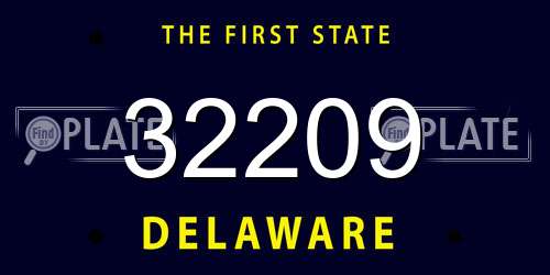 32209 Delaware License Plate