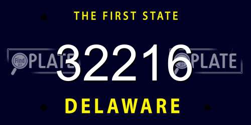 32216 Delaware License Plate