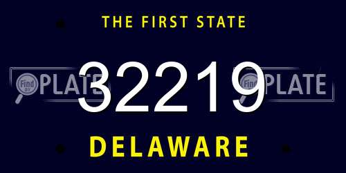 32219 Delaware License Plate