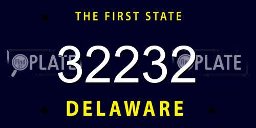 32232 Delaware License Plate
