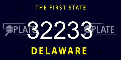 32233 Delaware License Plate