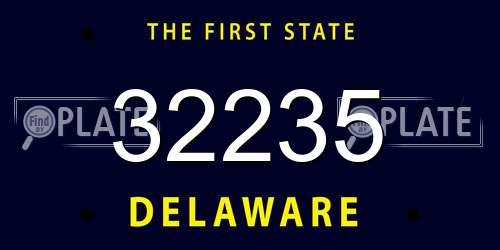 32235 Delaware License Plate