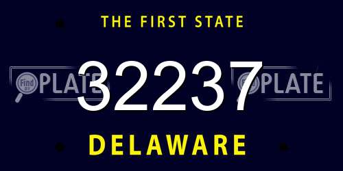 32237 Delaware License Plate