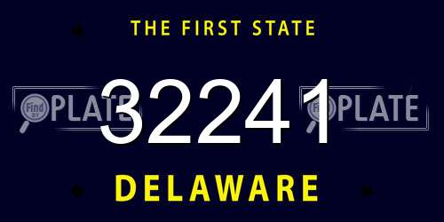 32241 Delaware License Plate