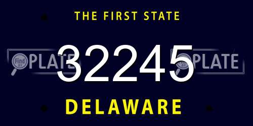 32245 Delaware License Plate