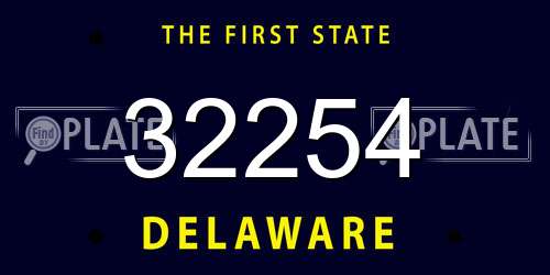 32254 Delaware License Plate