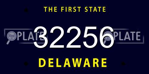 32256 Delaware License Plate